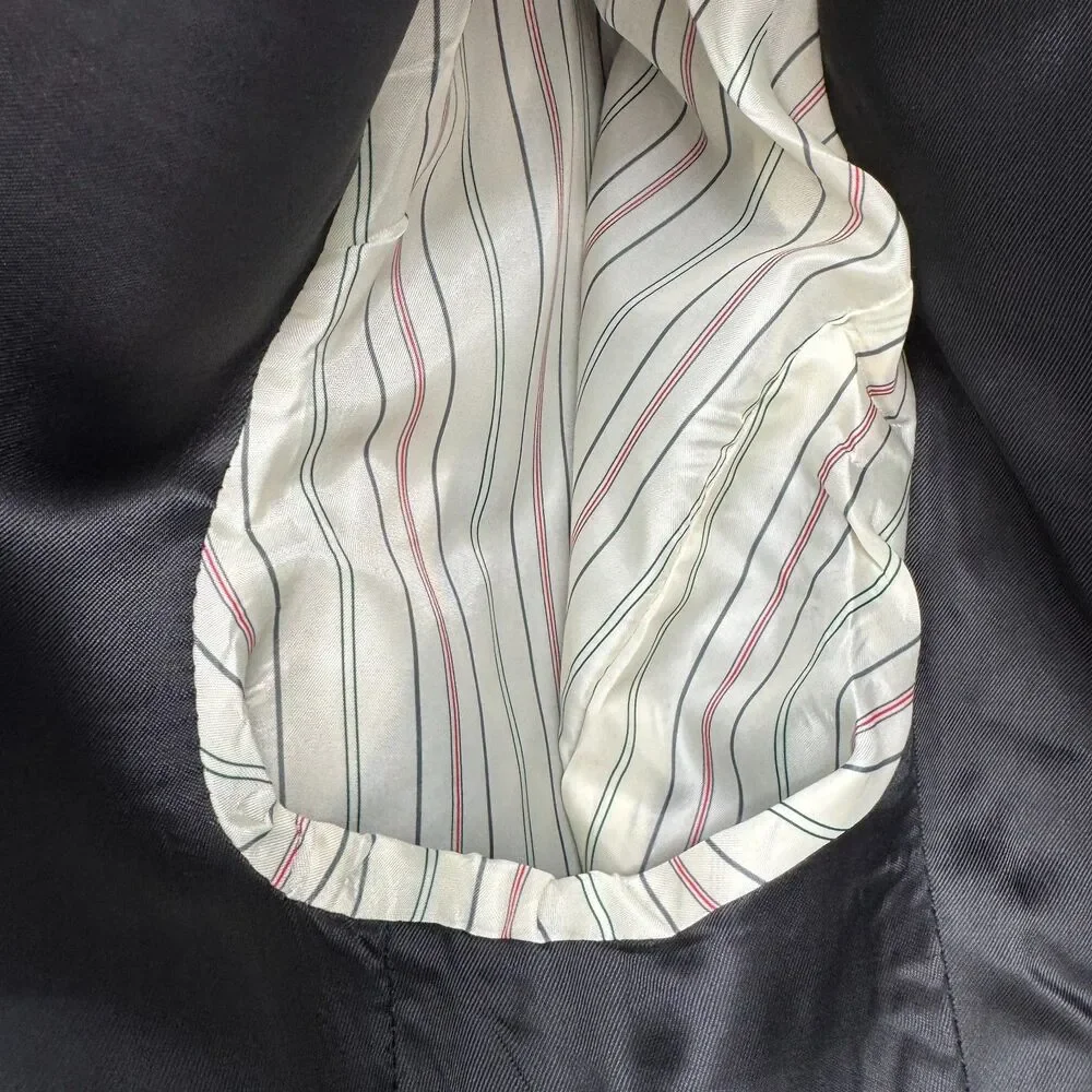 LAUREN RALPH LAUREN Gray Pinstripe 2 Button Blazer Jacket Size 38S